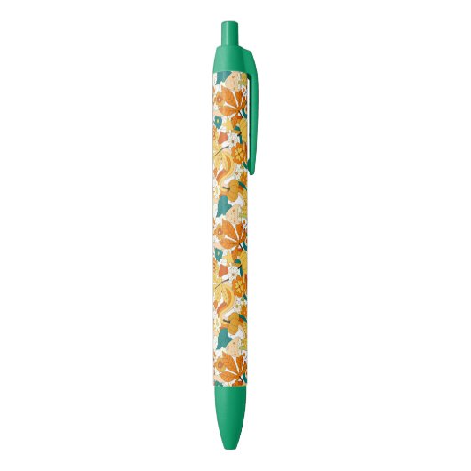 Stylo Noir Motif de fleurs de champignons Super rétro (Bas (Vertical))