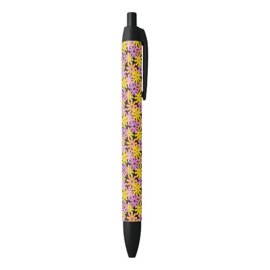 Stylo Noir Motif de fleurs de Gerbera, arrière - plan (Bas (Vertical))