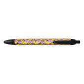 Stylo Noir Motif de fleurs de Gerbera, arrière - plan (Dos)