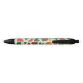 Stylo Noir Motif de fleurs exotiques (Dos)