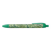 Stylo Noir Motif de fleurs vert Chrysanthemum (Haut)