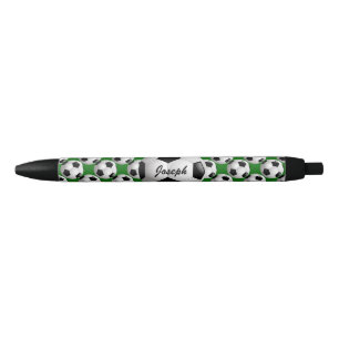 Stylo Noir Motif de football personnalisé