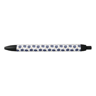 Stylo Noir Motif de fruits de la bombe Abstraite bleue marine