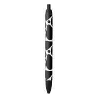 Motif de girafe abstraite noir et blanc