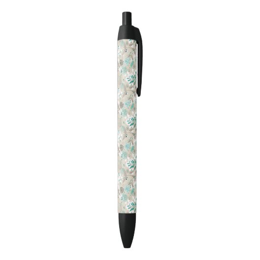 Stylo Noir Motif de jardin (Bas (Vertical))