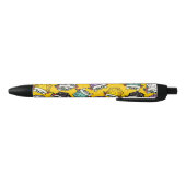 Stylo Noir Motif de jeu de dés D20 (Bas)