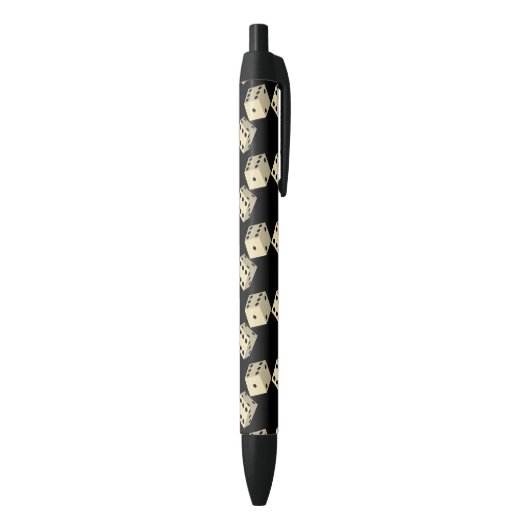 Stylo Noir Motif de jeux de dés (Bas (Vertical))