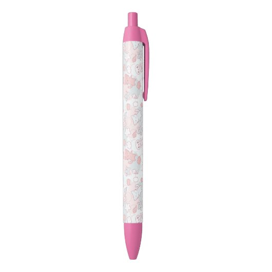 Stylo Noir motif de kawaii avec le griffonnage (Bas (Vertical))