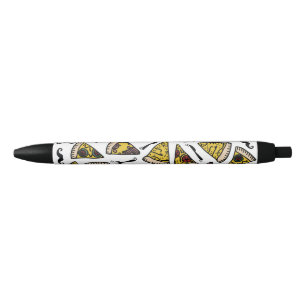 Stylo Noir Motif de la fête de la pizza