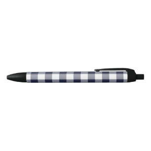 Stylo Noir Motif de la marine moderne White Buffalo Check Pla