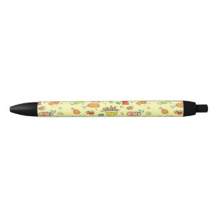 Stylo Noir motif de la nourriture et des boissons