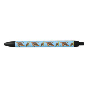 Stylo Noir Motif de la tortue de mer