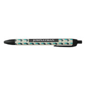 Stylo Noir Motif de leurres de pêche aérienne (Bas)