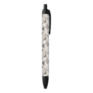Stylo Noir Motif de l'ours de bois du mignon Doodland