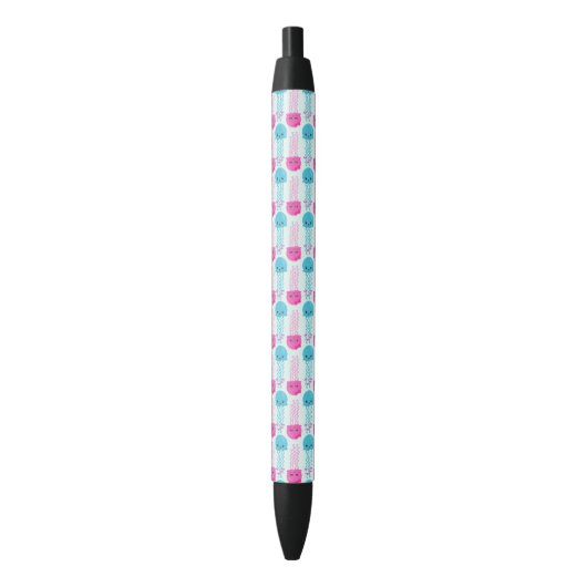 Stylo Noir Motif de méduses, Mignonne méduse, Sea Animaux (devant Vertical)