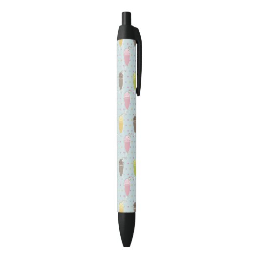 Stylo Noir Motif de milkshake (Bas (Vertical))