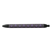 Stylo Noir Motif de mode crâne violet (Devant)