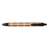 Stylo Noir Motif de mode du crâne orange (Dos)