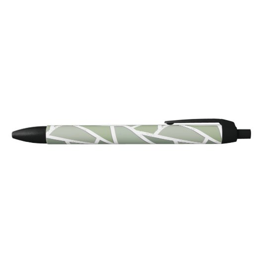 Stylo Noir Motif de mosaïque vert olive (Haut)