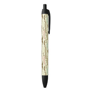 Stylo Noir Motif de moustache, rétro style 4