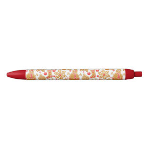Stylo Noir Motif de Noël - Arbre du Père Noël Rudolph Snow