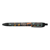 Stylo Noir motif de note de musique (Bas)