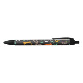 Stylo Noir motif de note de musique (Haut)