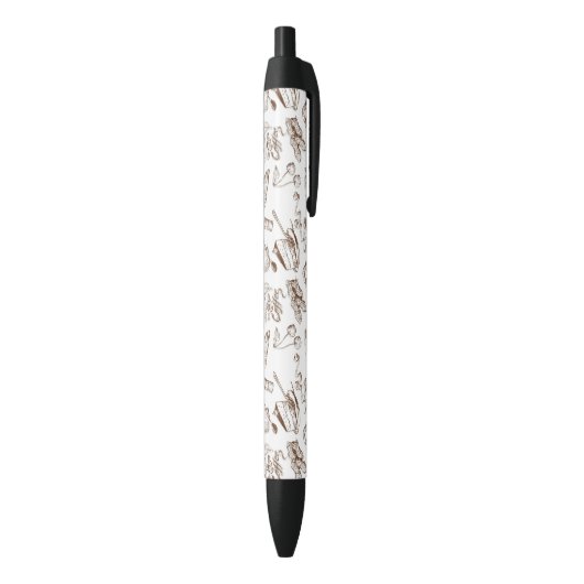 Stylo Noir Motif de papier (Bas (Vertical))