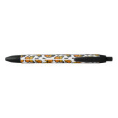 Stylo Noir Motif de papillon de monarque (Dos)