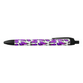 Stylo Noir Motif de papillon pourpre de monarque (Haut)