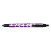 Stylo Noir Motif de papillon pourpre de monarque (Dos)