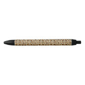 Stylo Noir Motif de peau de guépard (Devant)