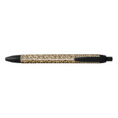 Stylo Noir Motif de peau de guépard (Dos)