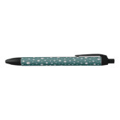 Stylo Noir Motif de perle sur fond sarcelle transformateur (Haut)