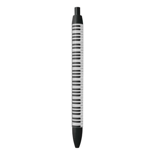 Stylo Noir Motif de piano (devant Vertical)