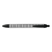 Stylo Noir Motif de piano (Dos)