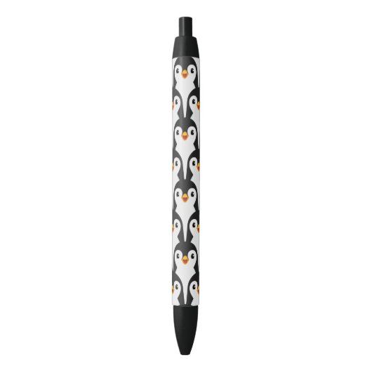 Stylo Noir Motif de pingouin noir et blanc moderne (devant Vertical)