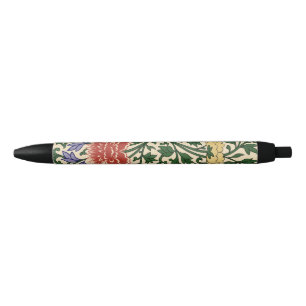 Stylo Noir Motif de pivoine de chinoiserie vintage Owen Jones
