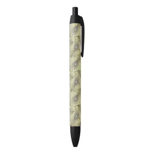 Stylo Noir Motif de plume (Bas (Vertical))