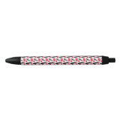 Stylo Noir Motif de point de polka de rouge à lèvres et de (Devant)