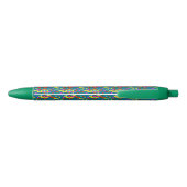 Stylo Noir Motif de points colorés (Dos)
