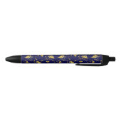 Stylo Noir Motif de Sari de paon (Bas)