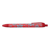 Stylo Noir Motif de snowflakes (Haut)