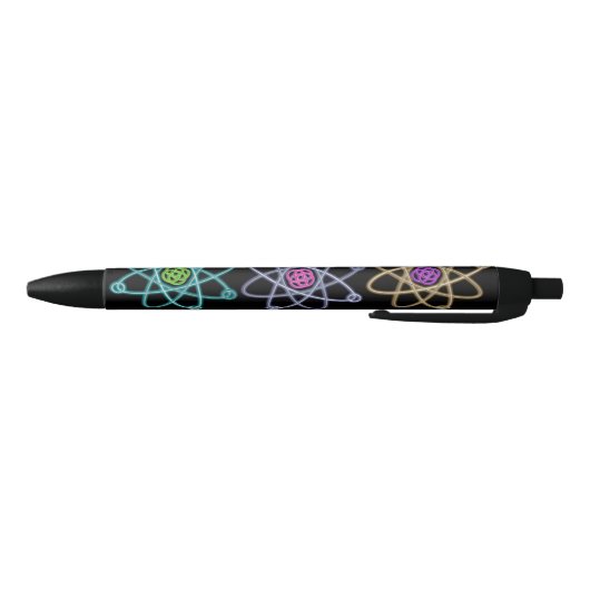 Stylo Noir Motif de structure atomique (Bas)