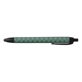 Stylo Noir Motif de style Art déco en vert turquoise (Bas)