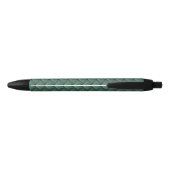Stylo Noir Motif de style Art déco en vert turquoise (Dos)