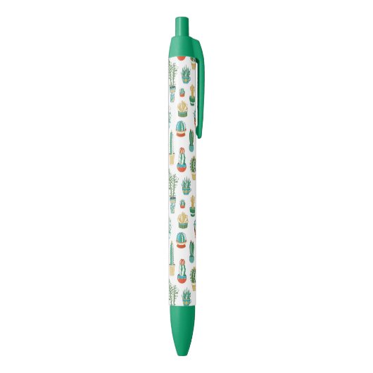 Stylo Noir Motif de Succulents (Bas (Vertical))