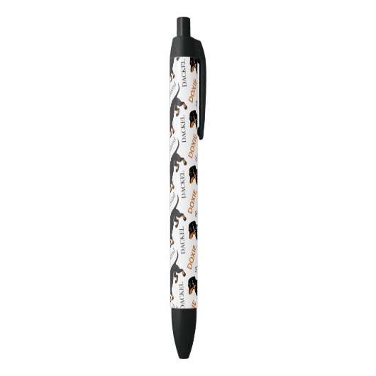 Stylo Noir Motif de teckel (Bas (Vertical))
