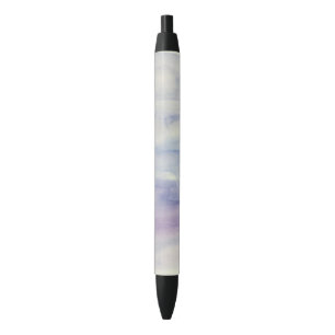 Stylo Noir Motif de texture marbrée violet de peinture à l'ea
