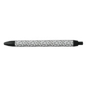 Stylo Noir Motif de texture osseuse en niveaux de gris (Devant)